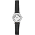 Women's Analog Wristwatch with Faux Leather Strap - Silver Tone, Classic Style