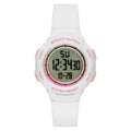 Women's Digital Sport Wristwatch with Timer & Alarm - White