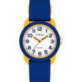 Kids Analog Watch with Blue Silicone Strap and White Dial - Durable 30mm Case