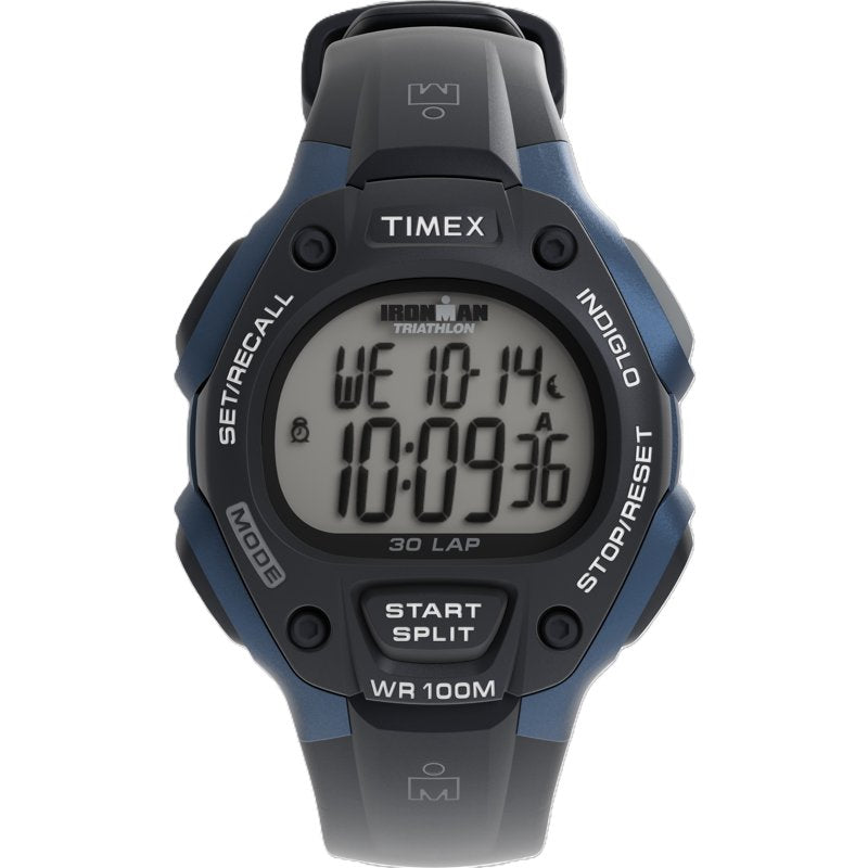 Sport Digital Watch 30-Lap Timer Water Resistant Blue 3.02 Inch Plastic