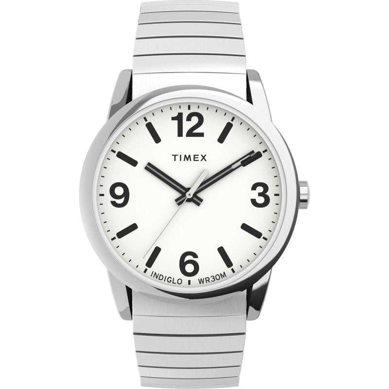 Men's 38mm Easy Reader Bold Watch with White Dial and Two-Tone Band