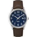 Casual Men's Waterproof Watch with Leather Strap, Date, 38mm Dial