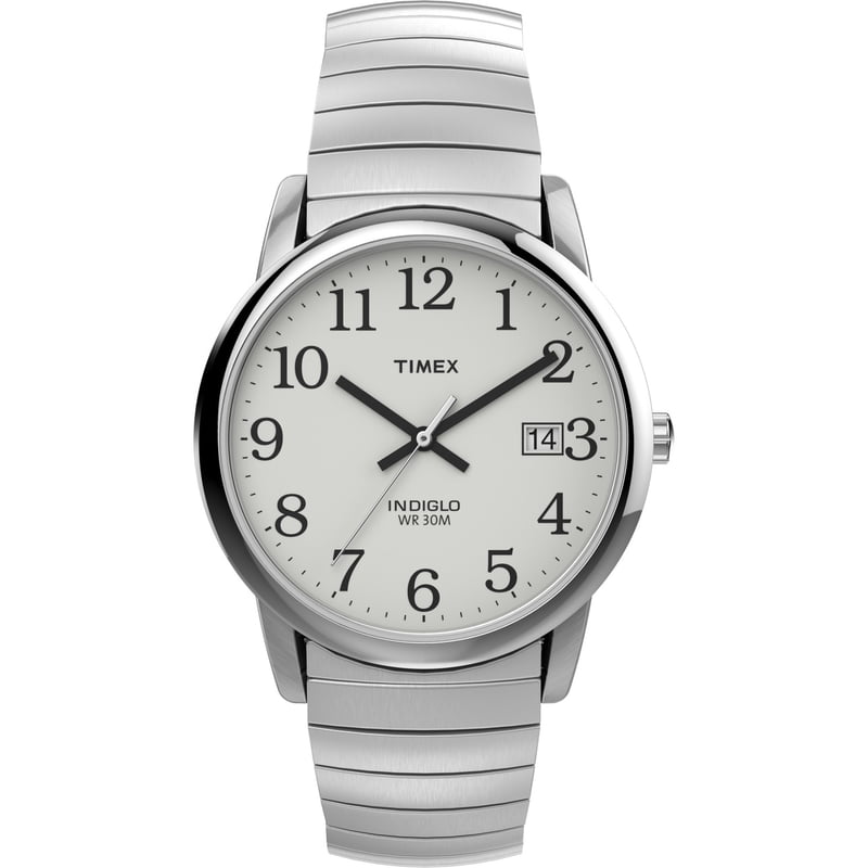 Casual Men's Watch with Easy-to-Read Dial and Tapered Expansion Band