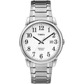 Casual Men's Watch with Silver/White Dial and Tapered Expansion Band - 38mm
