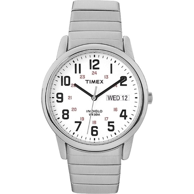 Timex Men's Easy Reader Watch with Expansion Band - Durable 24-Hour Water-Resistant Timepiece
