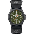 Men's Outdoor Military-Style Watch with Green Dial & Water Resistance