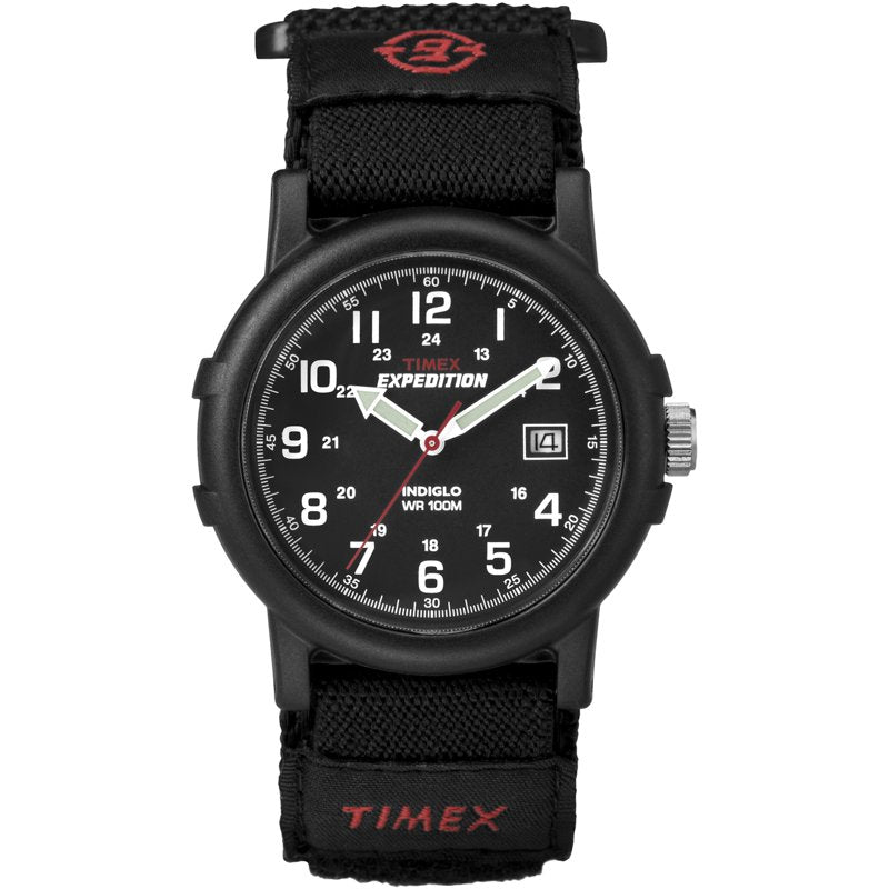Outdoor Waterproof Watch for Men with FastWrap Nylon Strap - Black 38mm