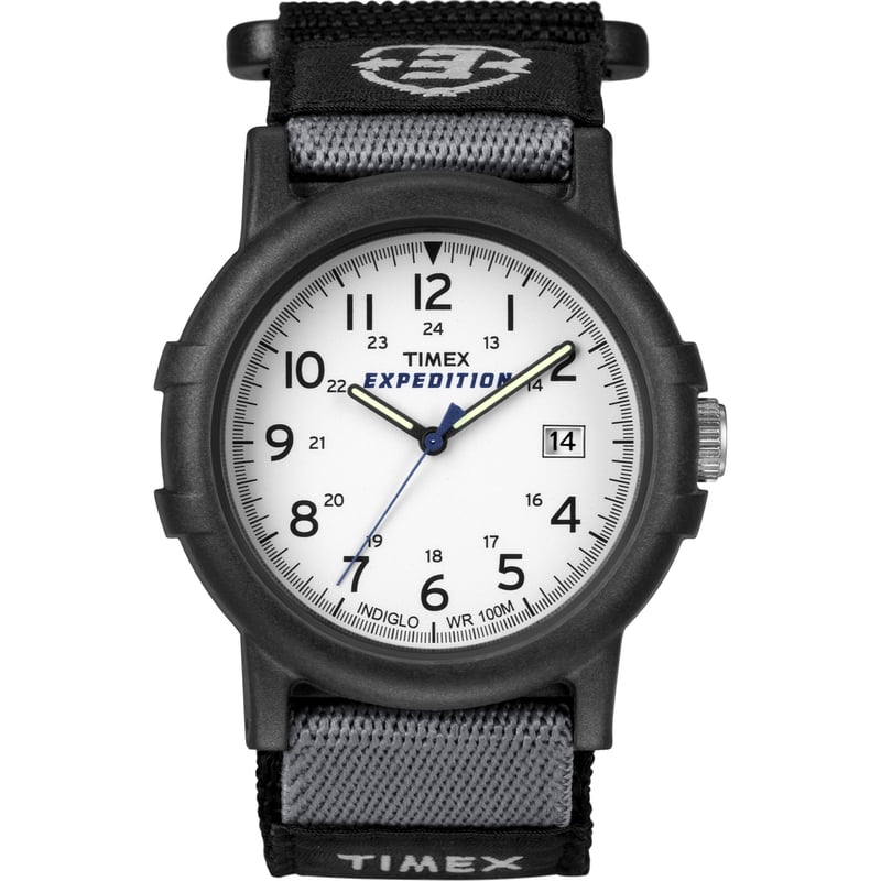 Outdoor Waterproof Watch for Men with Nylon Strap 38mm - Black/White