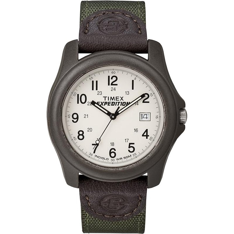 Men's Outdoor Expedition Watch with Leather & Nylon Strap 39mm