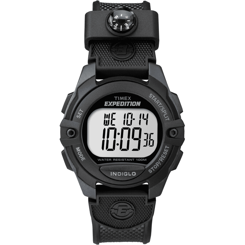 Digital Outdoor Watch with Compass - 41mm Gray & Black Resin Case, Timex Men's Expedition