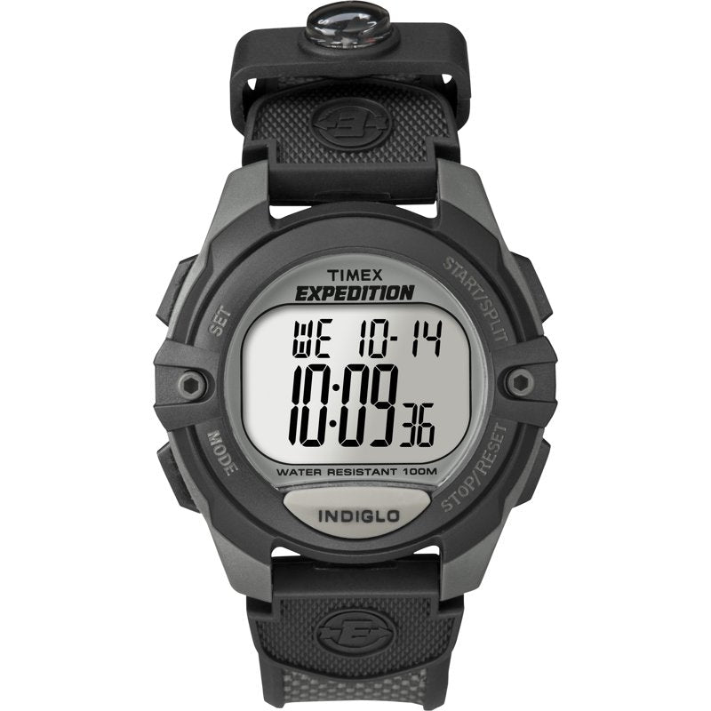 Timex Men's Expedition Digital Watch with Compass 41mm Gray Resin Strap