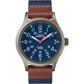 Timex Men's Expedition Scout 40mm Watch with Blue Dial and Fabric Leather Strap
