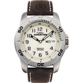 Outdoor Watch for Men - 40mm Waterproof Leather Strap Rugged Timepiece