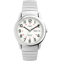 Timex Men's Silver Tone Expansion Band Watch - Silver and Black
