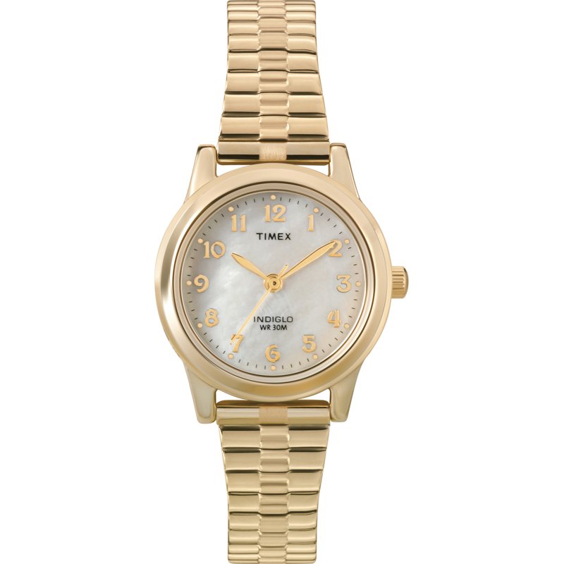Women's 25mm Stainless Steel Wristwatch with Mother-of-Pearl Dial - Gold & Silver T2M827
