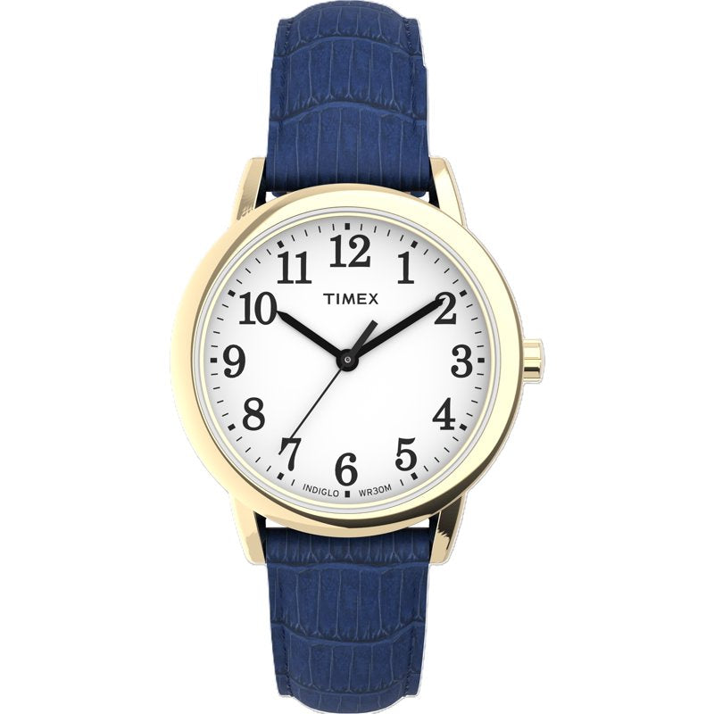 Timex Women's Blue Resin Strap Analog Wristwatch - Water-Resistant, Stylish