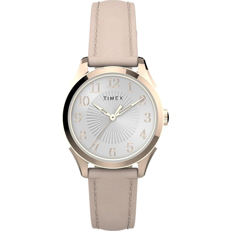 Women's Dress Watch with Leather Strap - Pink, Rose Gold & Silver Variants