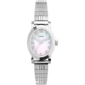 Timex Women's Cavatina Silver-Tone 18mm Watch with Mother of Pearl Dial