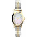 Timex Women's Cavatina 18mm Watch with Mother of Pearl Dial & Two-Tone Band