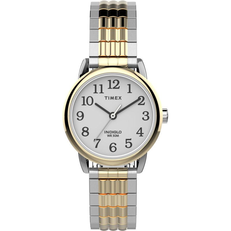 Timex Women's Easy Reader 25mm Watch with Two-Tone Case & White Dial