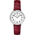Timex Women's 30mm Easy Reader Watch with Silver-Tone Case and Leather Strap