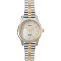 Women's Dress Watch with Two-Tone/MOP Dial 25mm Brass Case, Expansion Band