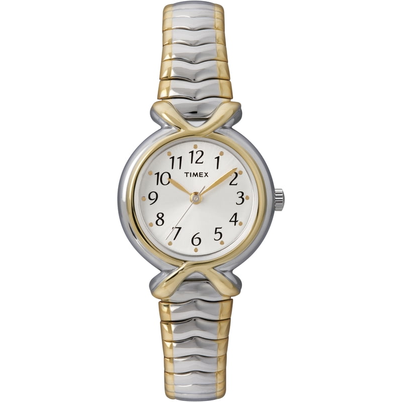 Timex Women's Pleasant Street Two-Tone Dress Watch 25mm with Expansion Band