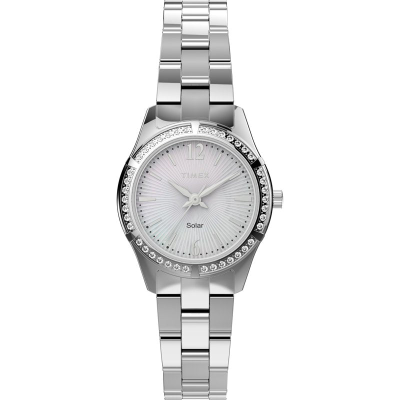 Women's Solar-Powered Dress Watch - Silver-Tone Case & Bracelet, 28mm