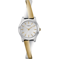 Timex Women's Crisscross Stretch Bangle Watch - Two-Tone 25mm Fashion Accessory