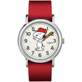Unisex Snoopy Watch with Red Fabric Slip-Thru Strap – 38mm Timex Peanuts Collaboration