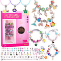 DIY Bead Jewelry Making Kit for Kids & Teens - 198 Piece Craft Set with Beads, Pendants & Tools