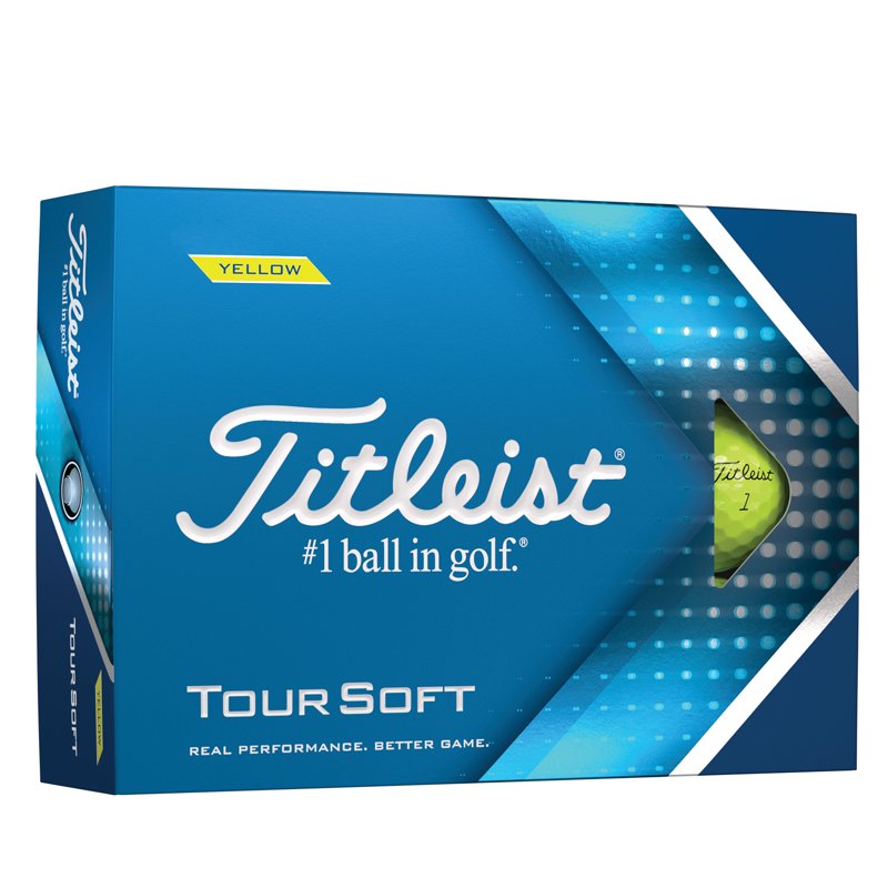 Titleist Tour Soft Golf Balls 12 Pack - Yellow, 2022 Variation