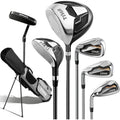 Tivor 6-Piece Golf Clubs Set for Right-Handed Men ( Beginner ) – Driver, Hybrid, 7 Iron, 9 Iron, Sand Wedge, Putter & Stand Bag