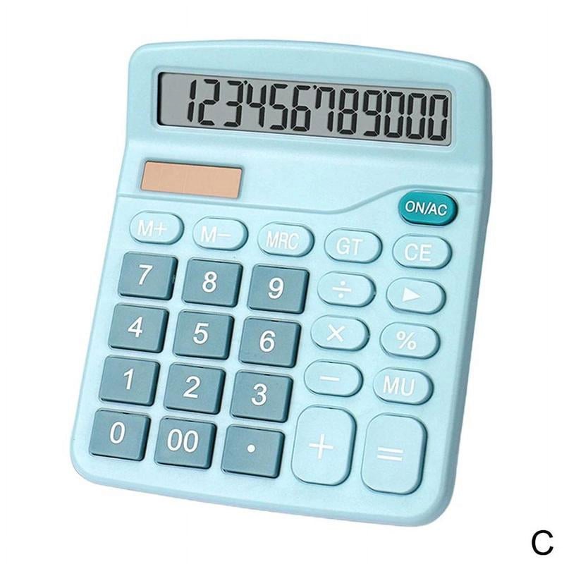 12-Digit Solar Dual Power Desktop Calculator for Office & Business