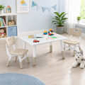 Kids Adjustable Height Activity Table and Chair Set - Marble Pattern, 3 Pieces