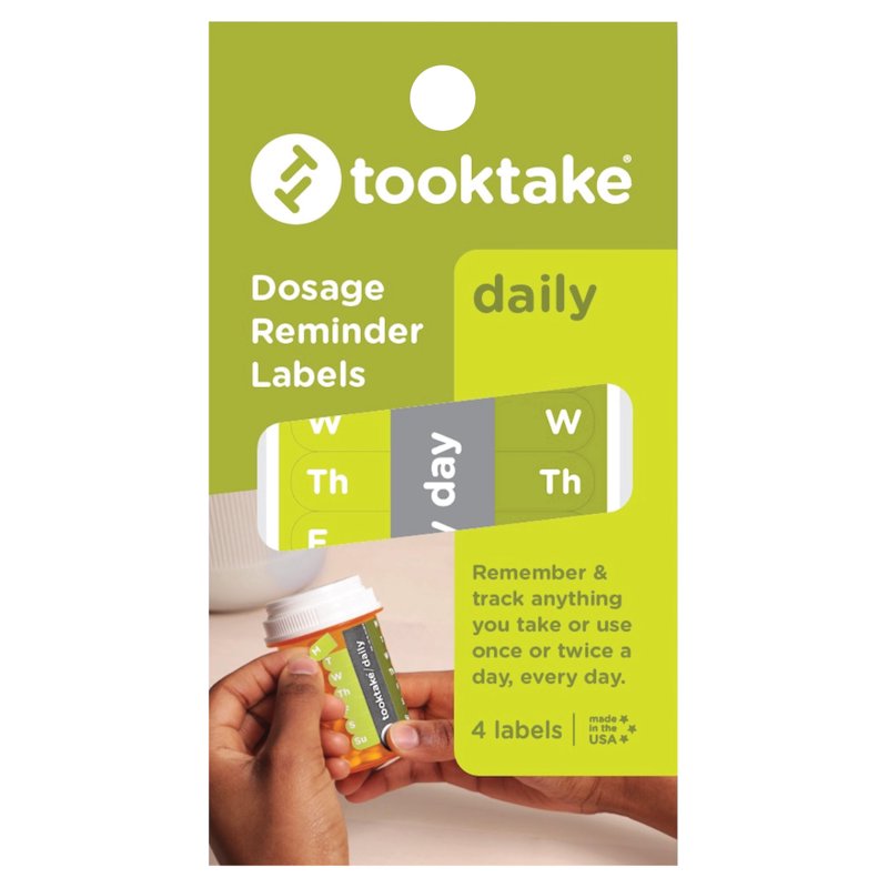 Daily Medication & Vitamin Tracking Labels - Pill Organizer - 4 Pack