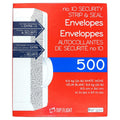 Security Strip & Seal Envelopes 4 1/8 x 9 1/2 Inches 500 Pack