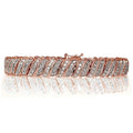 Diamond Tennis Bracelet 1.00 ct. t.w. in Rose Gold & Silvertone, 7.5 Inches