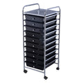 10 Drawer Scrapbook and Storage Cart with Wheels - Multi-Use Organizer