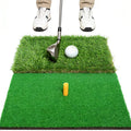 Dual-Turf Golf Hitting Mat with Foldable Design and 23x16 Inch Practice Area