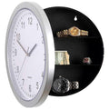 Wall Clock Safe with Hidden Storage - Modern Quartz Jewelry & Cash Organizer