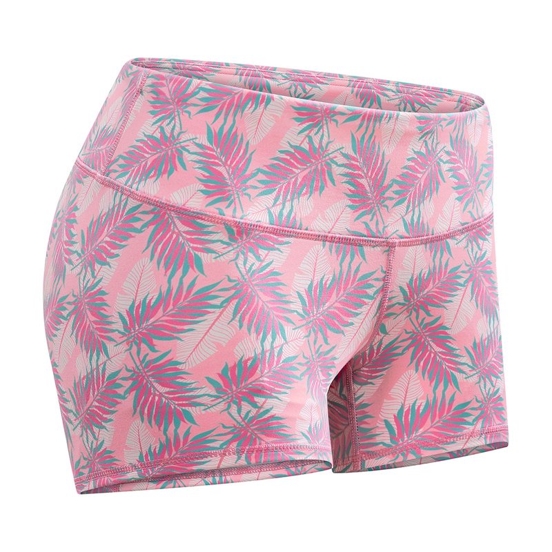 Tough Mode Women’s 3” Athletic Running Shorts – Pink Leaf XS