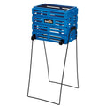 Tennis Ball Pickup Cart with Wheels - Holds 80 Balls, Blue