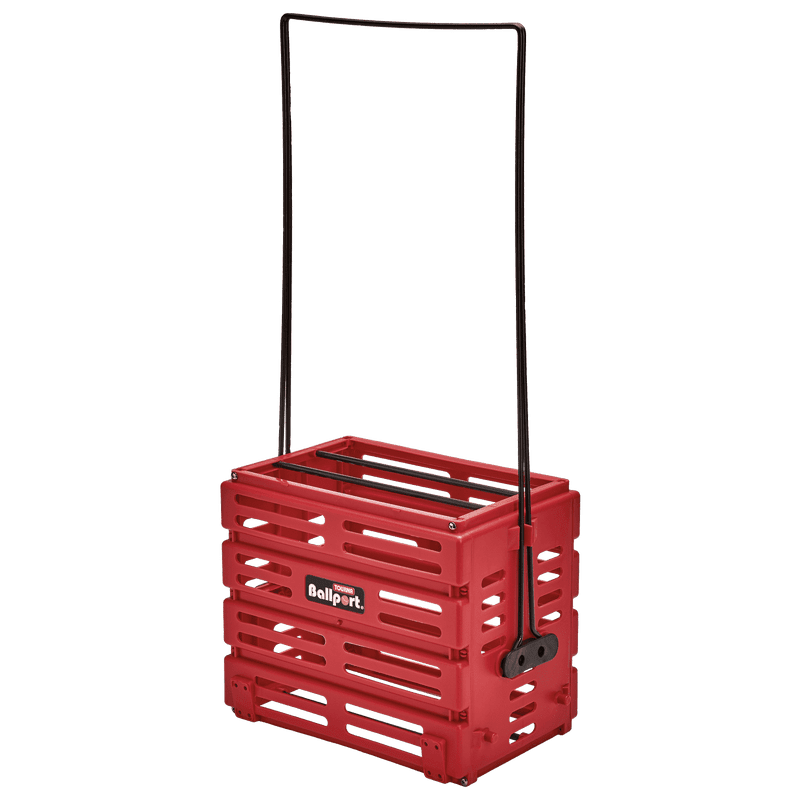 Tennis Ball Hopper with 80 Capacity Lightweight & Durable Red