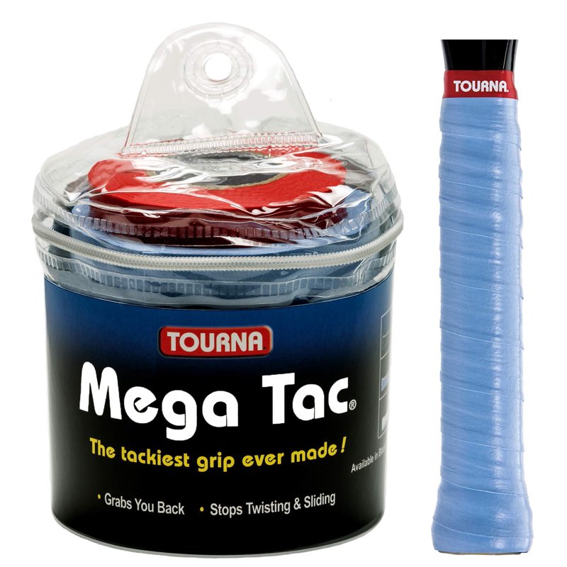 Tennis Overgrip 30-Pack - Extra Tacky, Blue, Sweat-Absorbing, Durable, for Rackets & Paddles