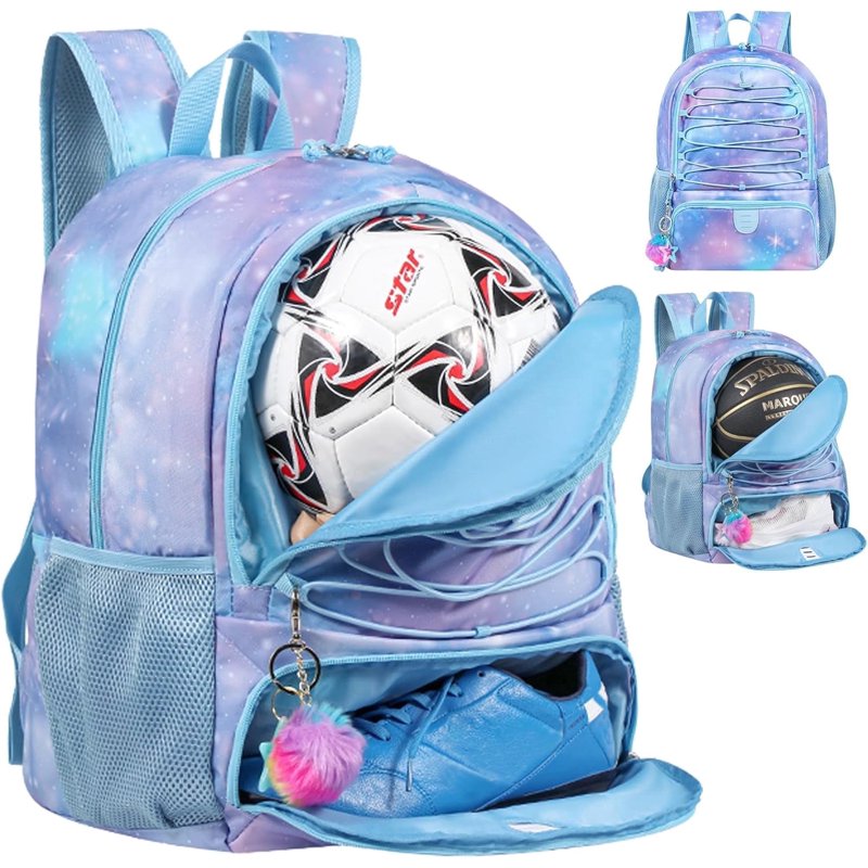 Multipurpose Sports Backpack for Balls and Shoes - Large Capacity, Water-Resistant, Breathable