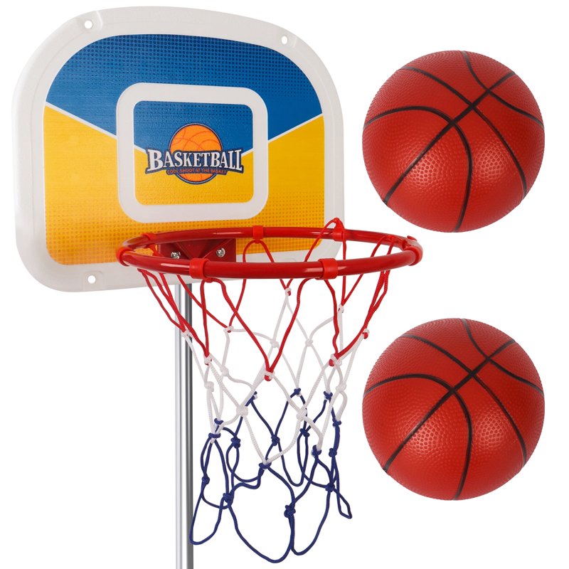 Mini Trampoline Basketball Hoop Set with 9-Inch Rim, Mini Basketball & Pump