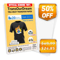Printable Heat Transfer Paper for Dark Fabrics 8.5x11 Inch Pack of 20