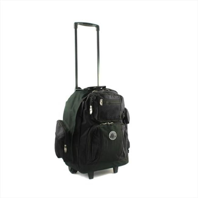 Roll-Away Deluxe Rolling Backpack with Wheels and Convertible Back Panel