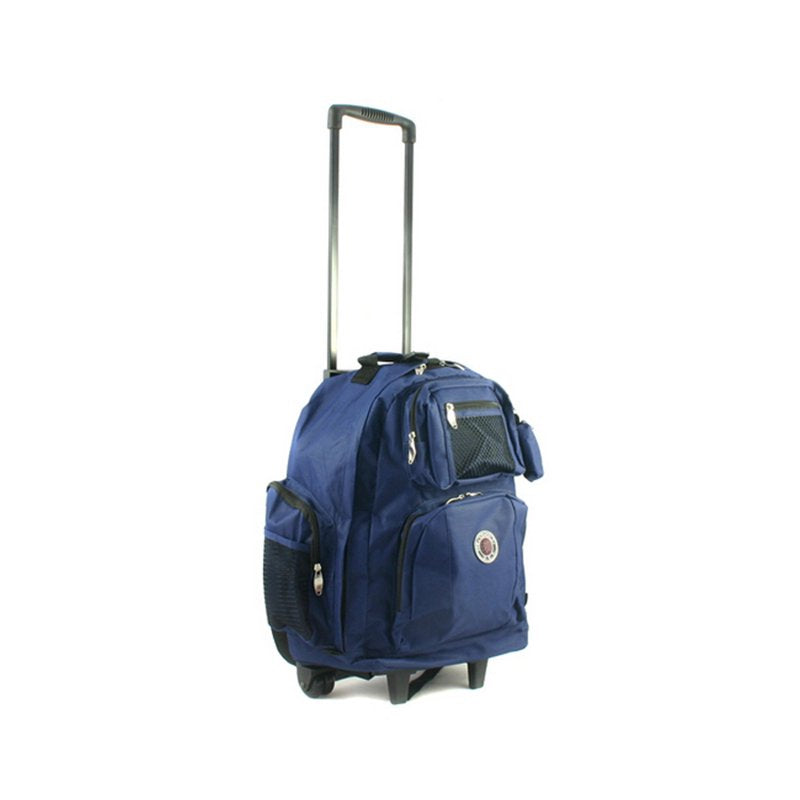 22-Inch Carry-On Rolling Backpack - Durable Polyester Travel Bag with Wheels